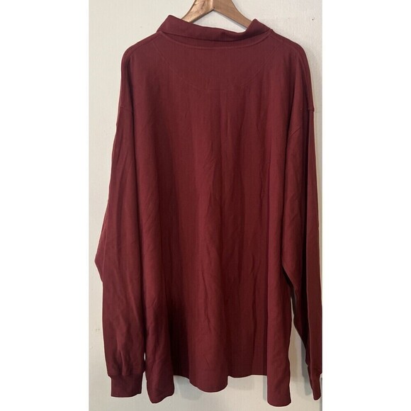 New TRI‎ MOUNTAIN Burgundy Long Sleeve POLO PERFORMANCE SHIRT SIZE 4XL NWT - Picture 3 of 4